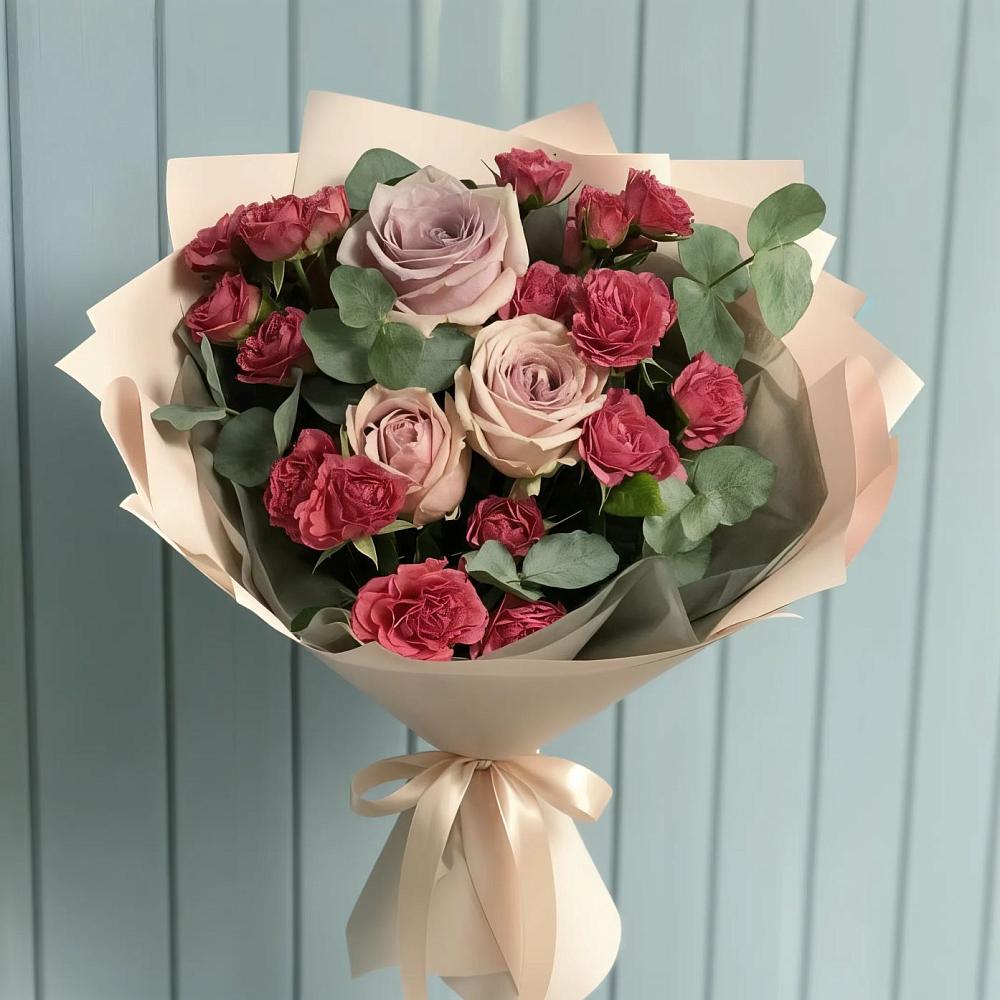Букет цветов из: Гвоздики и Розы в Лермонтове