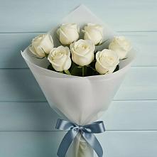 Букет 7 Белых роз Эдлесс Лав в Лермонтове