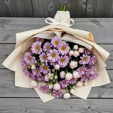 Букет цветов из:  Розы и Хризантемы в Лермонтове