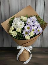 Букет цветов из:  Хризантемы и Розы в Лермонтове