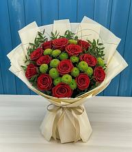 Букет цветов из:  Розы и Хризантемы в Лермонтове