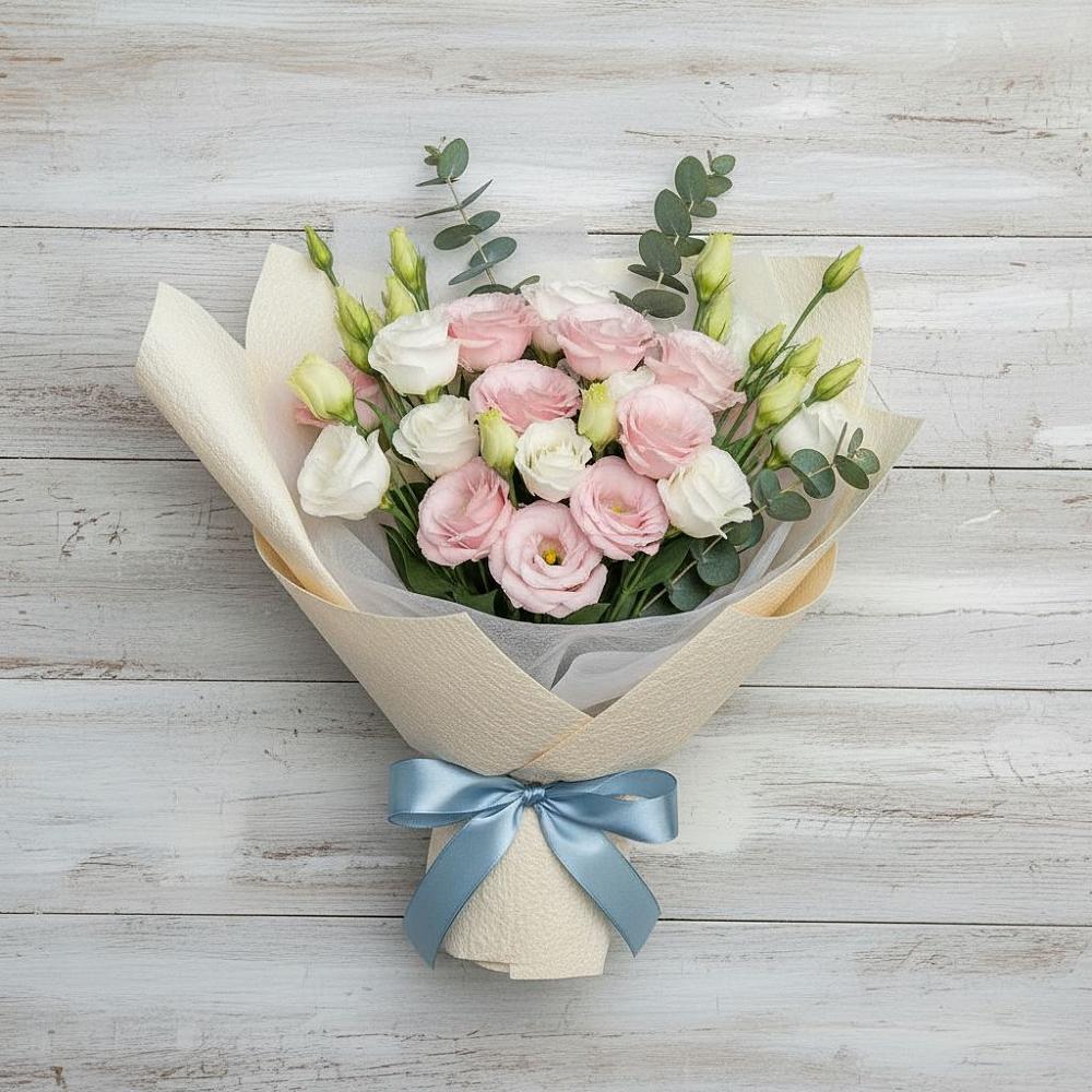 Букет цветов из: Лизиантусы в Лермонтове